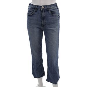 McGuire Womens Cropped Dark Blue Mid Rise Jeans Cotton Blend Size 30